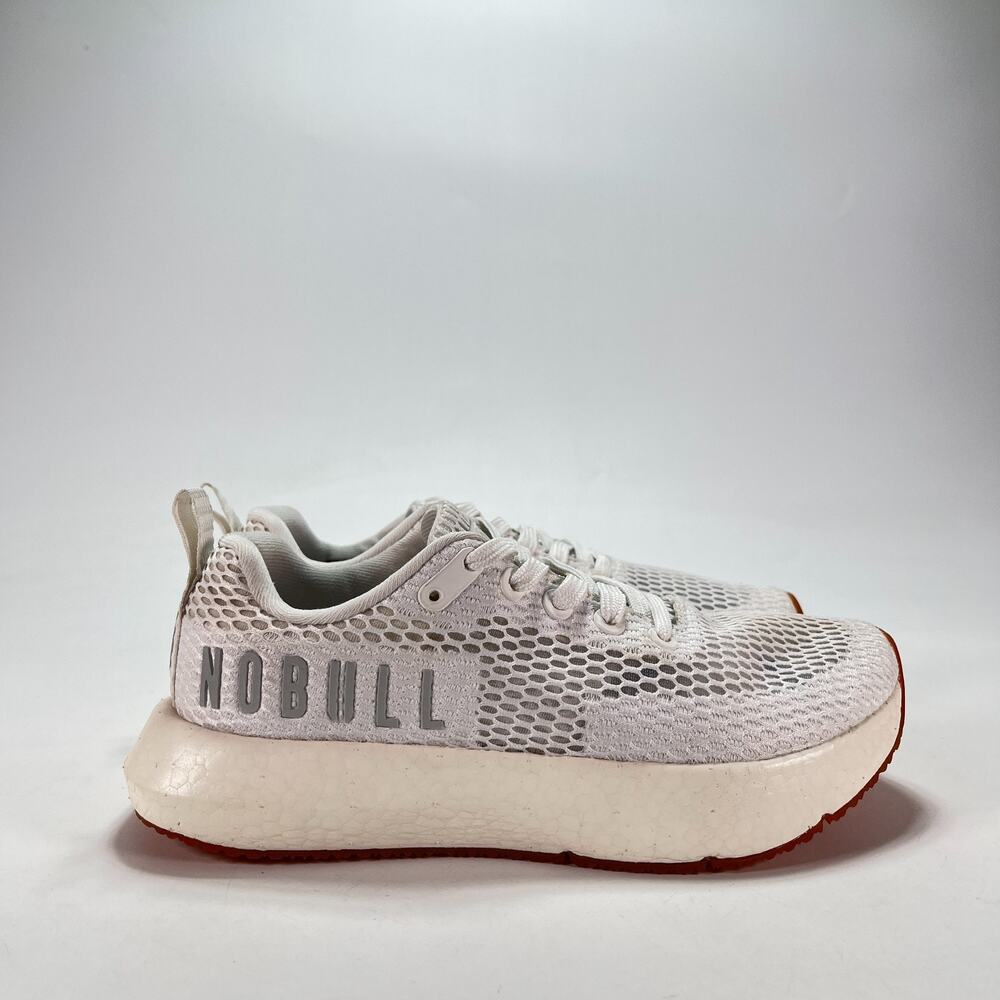NOBULL Mesh Runner White Gum Lightweight Lace Up Training Shoes Women's Size 5